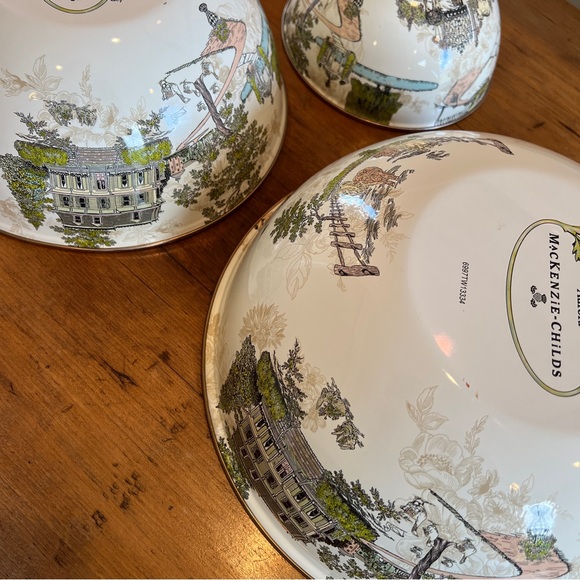 Mackenzie Childs Aurora Pattern Bowls Set of 3 - Picture 13 of 13